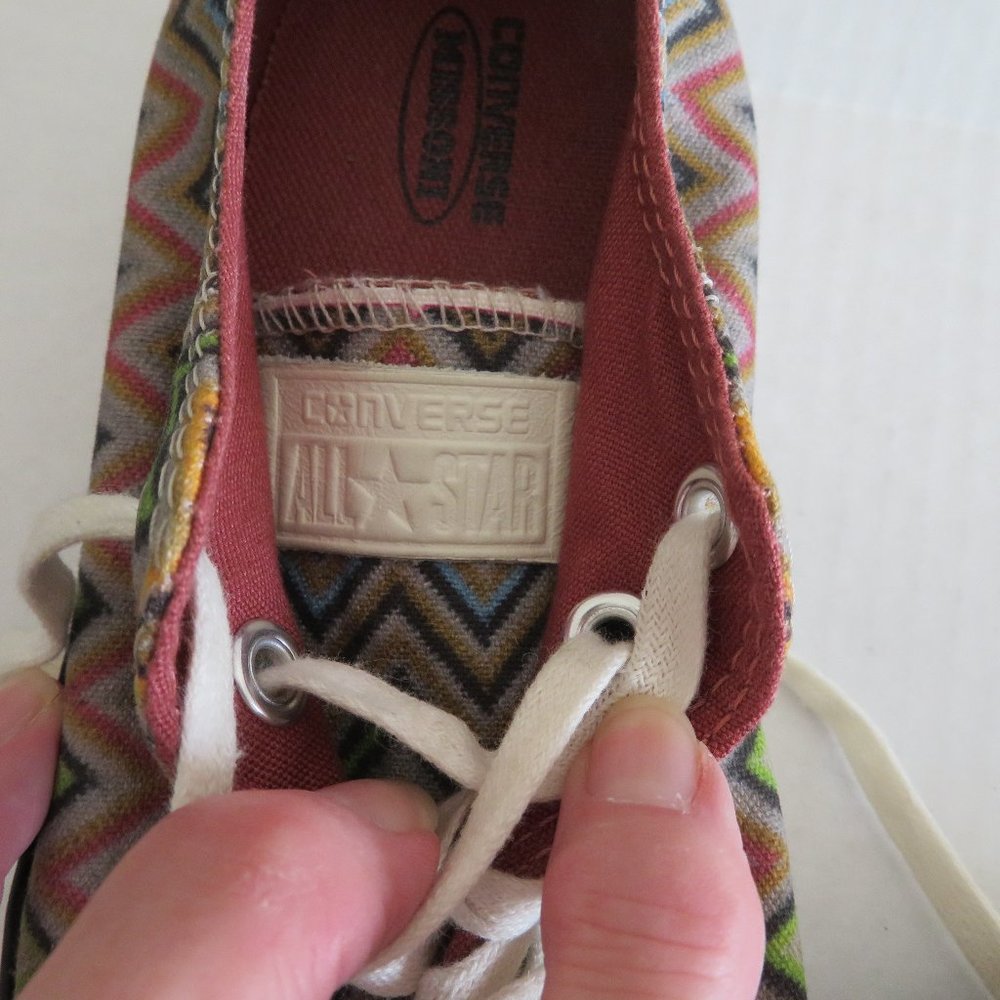 Converse X Missoni-ZigZag Chevron Low Top Sneaker/Tennis Shoe, Sz 8 Women - Picture 12 of 16